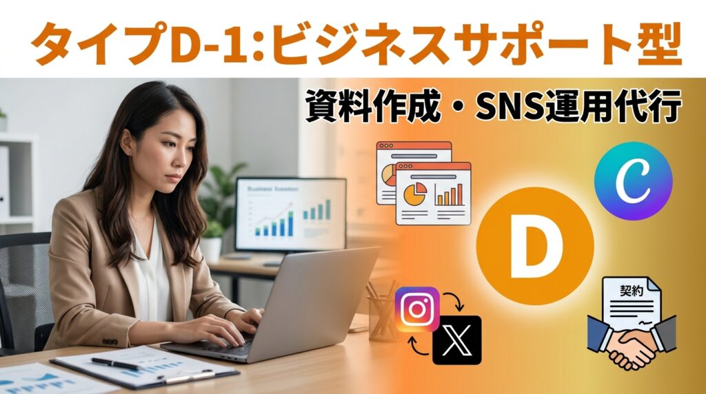 タイプD:ビジネスサポート型(資料作成・SNS運用代行)
