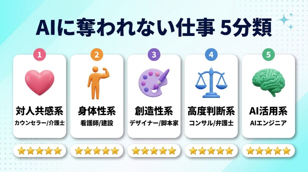 AIに奪われない仕事15選【生き残る職業】