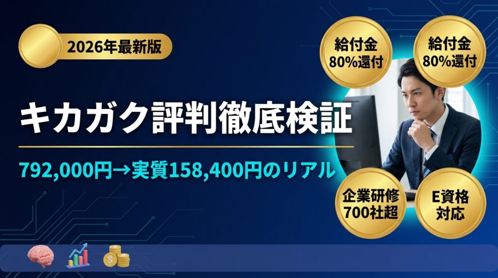 キカガクの評判・口コミを徹底検証|AI・データサイエンス長期コースの実態【2026年最新】