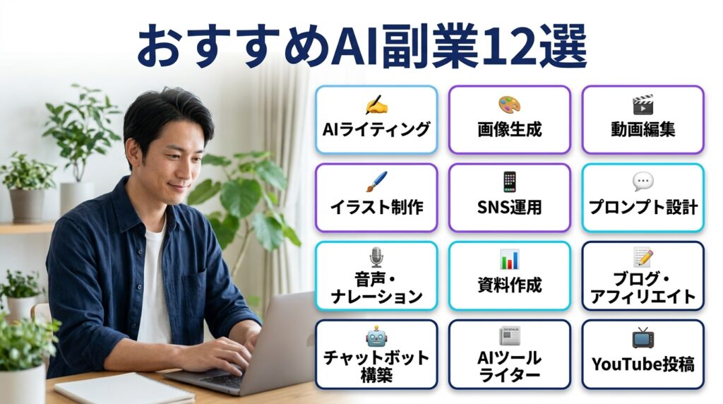 【2026年版】おすすめAI副業ジャンル12選