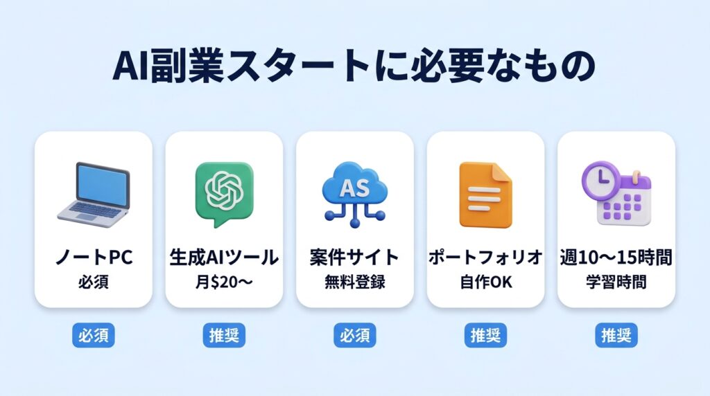 AI副業を始めるのに必要なスキル・準備