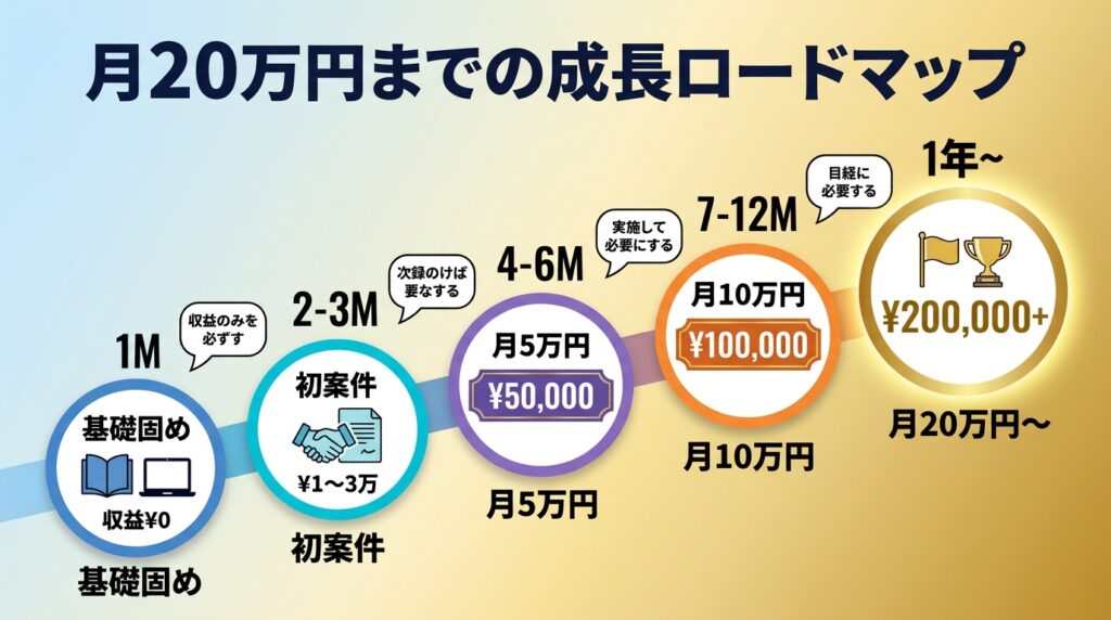 AI副業で稼げるようになるまでの現実的なロードマップ