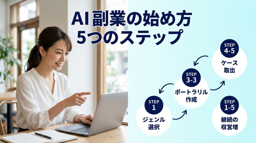 AI副業の始め方【5ステップ】
