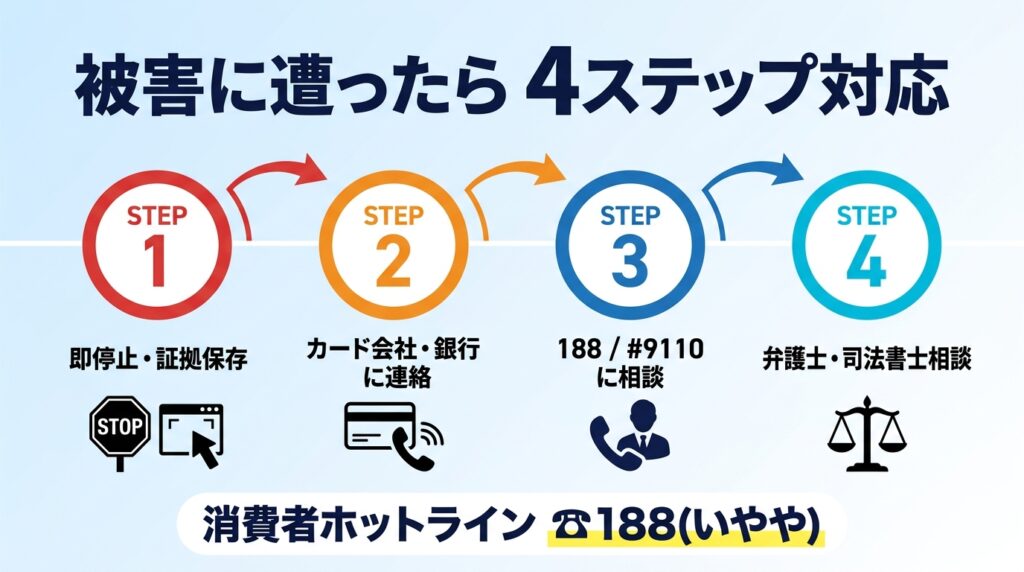 もし被害に遭ってしまった時の対処法