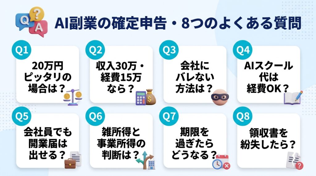 AI副業の確定申告に関するよくある質問