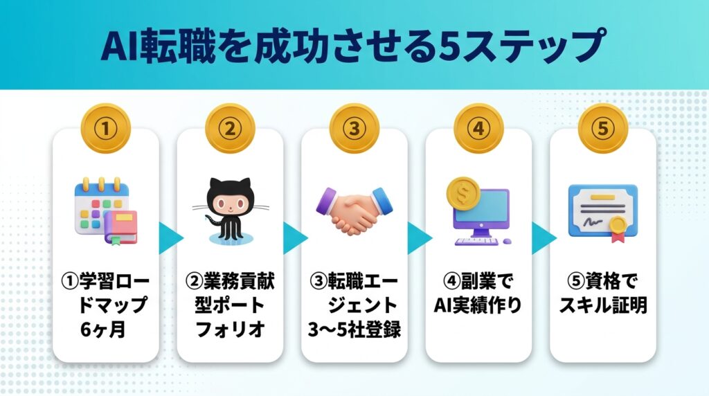 未経験からAI転職を成功させる5つの方法