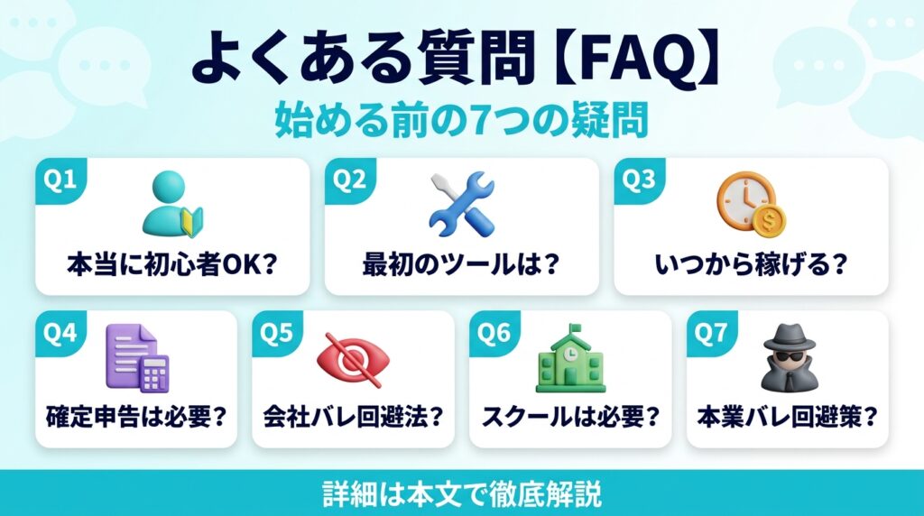 AI副業の始め方に関するよくある質問【FAQ】