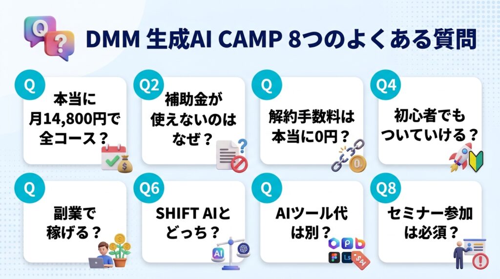 DMM 生成AI CAMPの評判に関するよくある質問