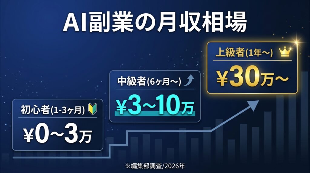 AI副業で稼げる金額の相場とリアル