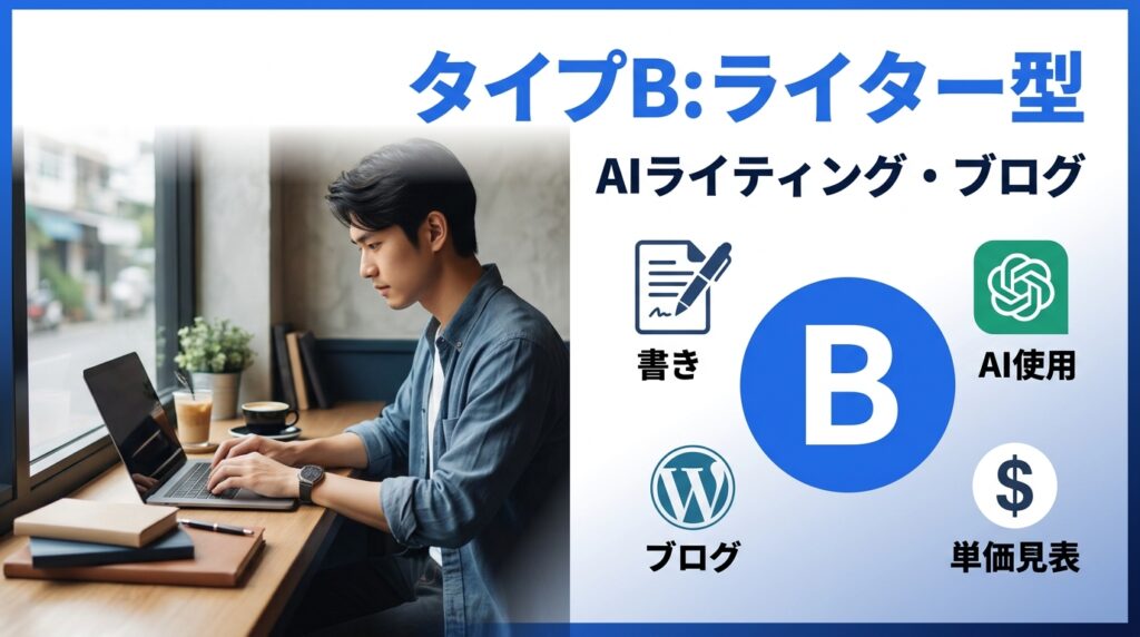 タイプB:ライター型(AIライティング・ブログ)