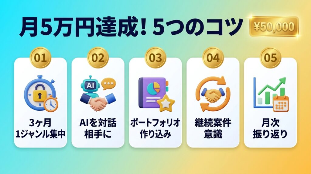 月5万円を達成する5つのコツ