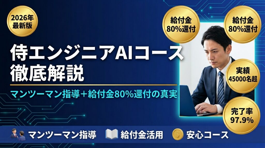 侍エンジニアのAIコースを徹底解説|料金・評判・給付金活用法【2026年最新】