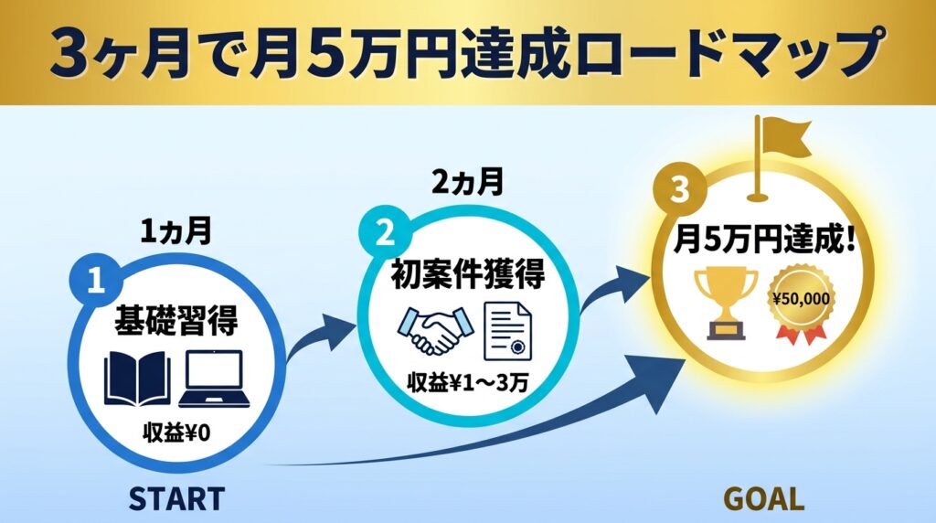 診断後のタイプ別ロードマップ|3ヶ月で月5万円