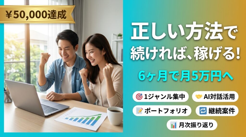 まとめ|AI副業は「正しい方法」で「続けた人」が稼げる