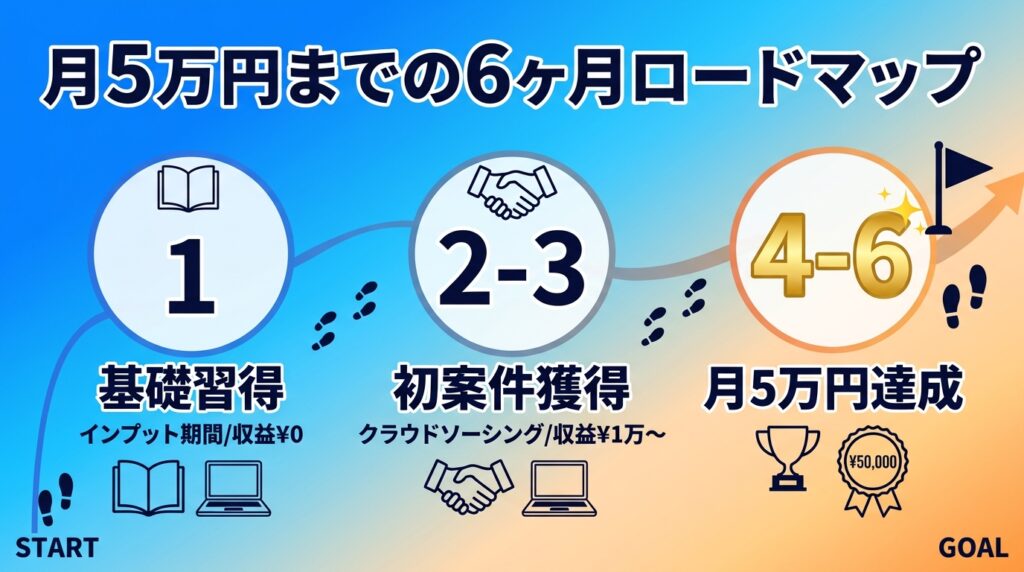 AI副業で月5万円稼ぐまでのロードマップ