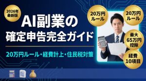 AI副業の確定申告完全ガイド|2026年最新・20万円ルールと経費計上の全知識