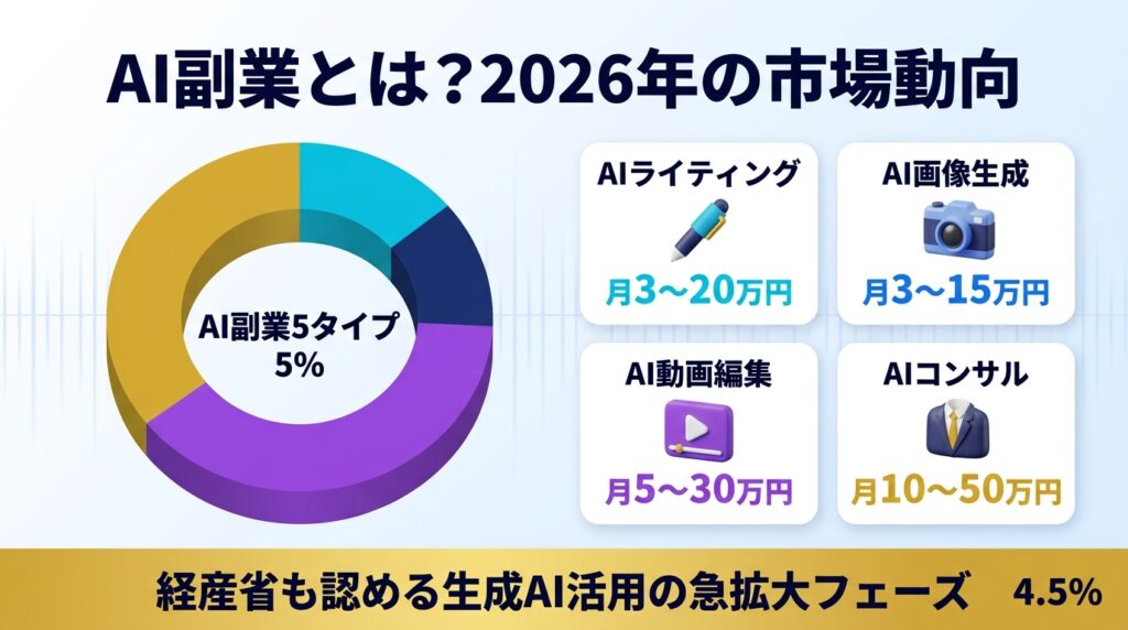 そもそもAI副業とは?仕組みと2026年の市場動向