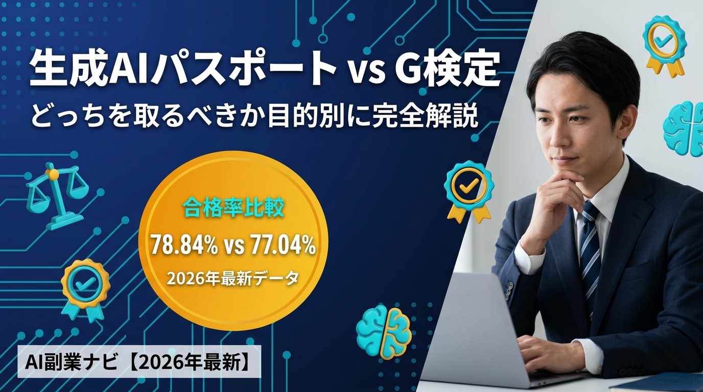 生成AIパスポートとG検定の違いを徹底比較|どっちを取るべきか目的別に解説【2026年最新】