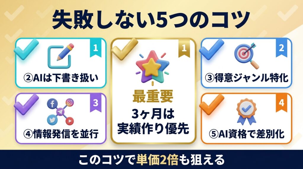 AI副業の始め方で失敗しないための5つのコツ
