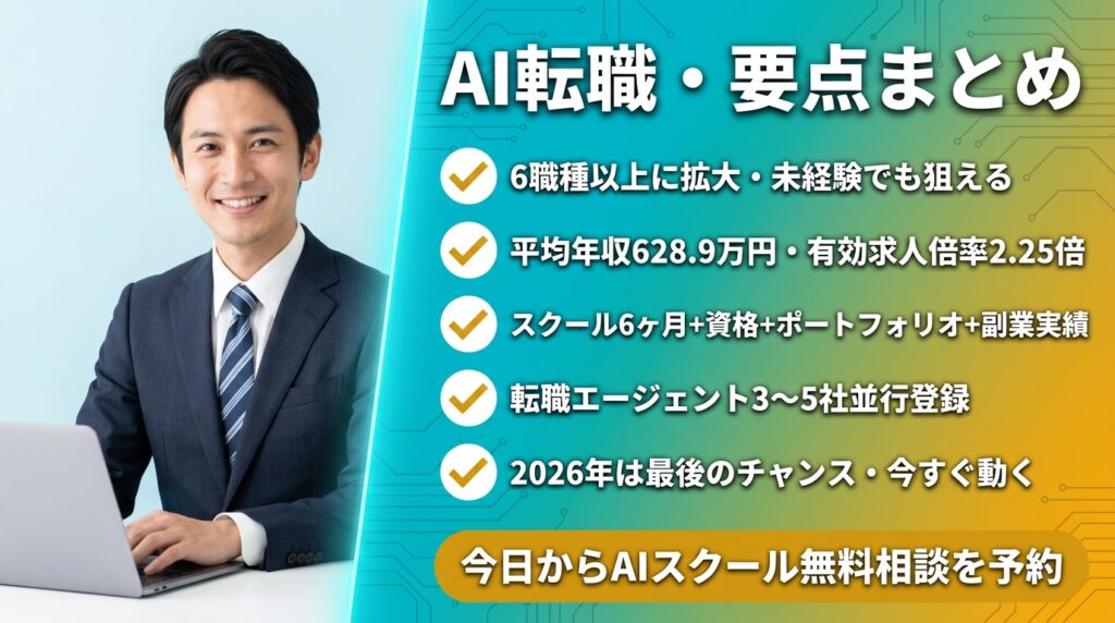 まとめ|AI転職は2026年から動き出す最後のチャンス