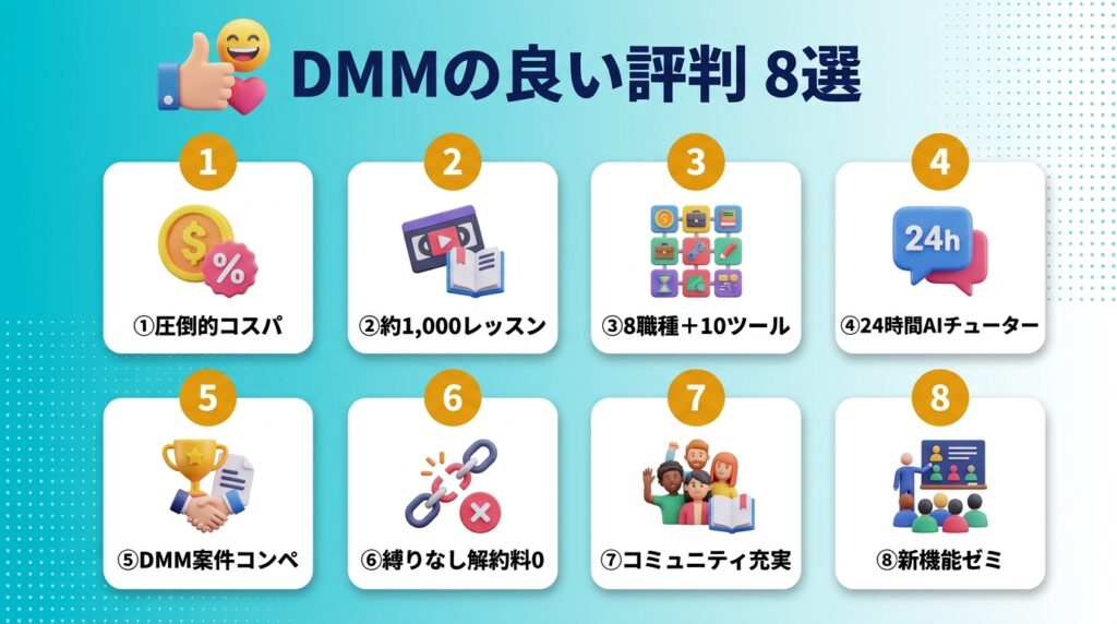 DMM 生成AI CAMPの良い評判・口コミ8選