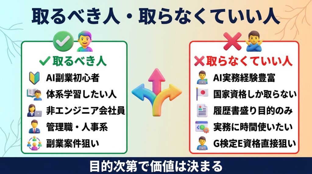 生成AIパスポート(民間資格)を取るべき人・取らなくていい人