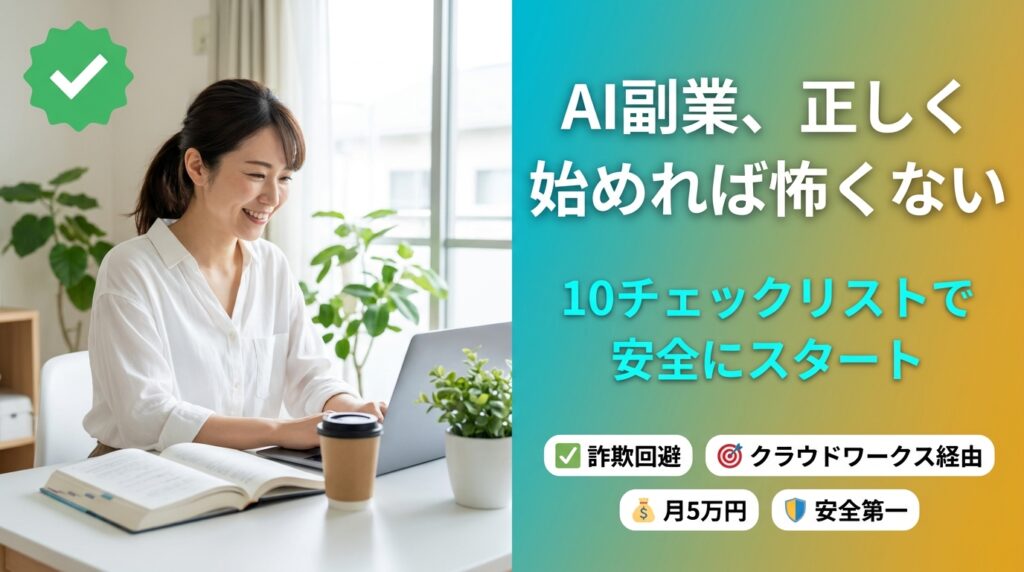 まとめ|AI副業は怪しくない、ただし「怪しい案件」は存在する