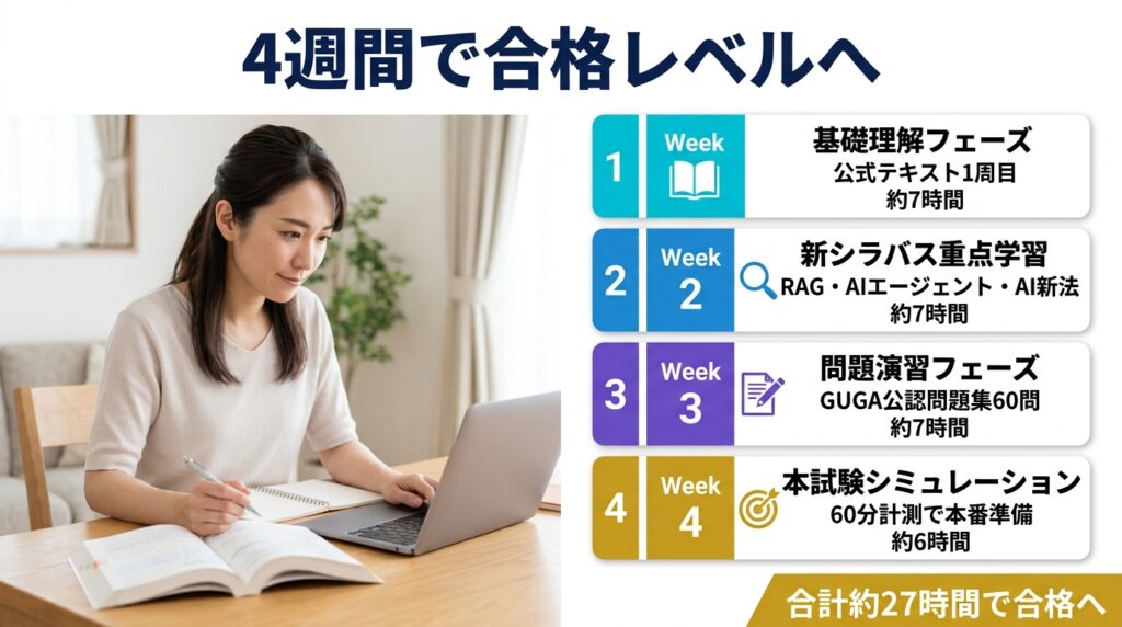 生成AIパスポート独学30日合格スケジュール