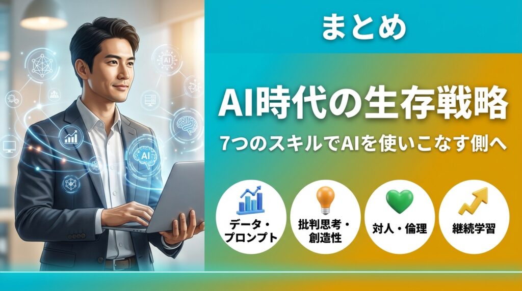 まとめ|AI時代の生存戦略は「AIを使いこなす側」に回ること