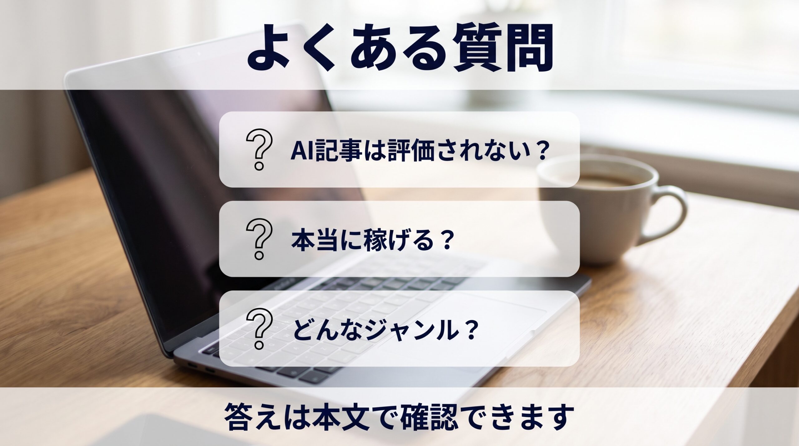 AIブログで稼ぐことに関するよくある質問の図