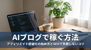 AIブログで稼ぐ方法｜アフィリエイト収益化の始め方とSEOで失敗しないコツ【2026年最新】