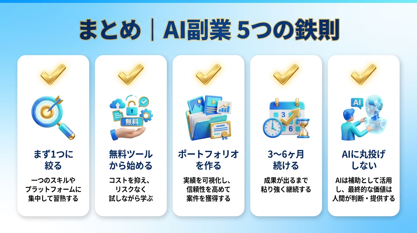 AI副業おすすめ13選のまとめ