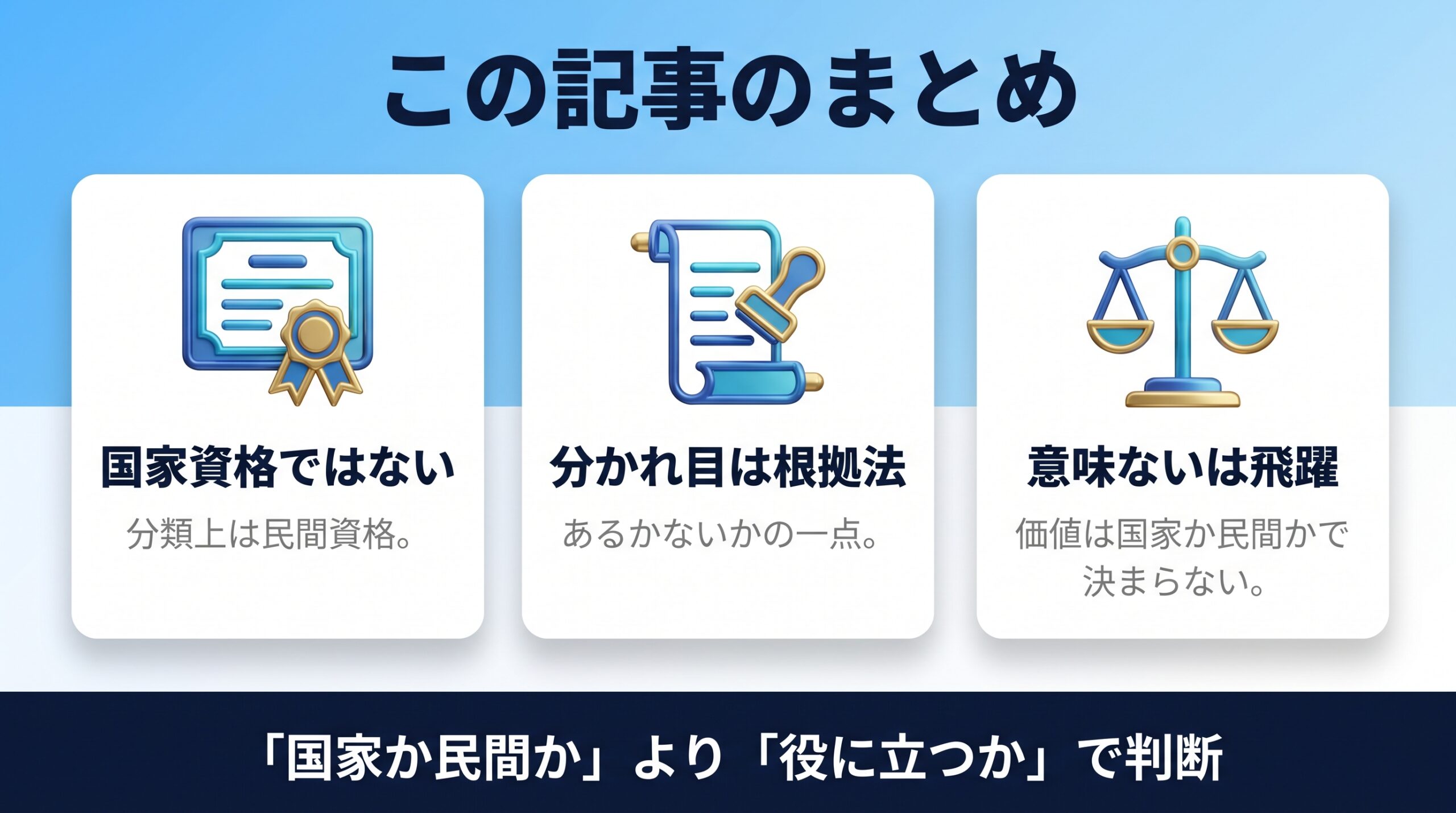 生成AIパスポートが国家資格かどうかのまとめの図