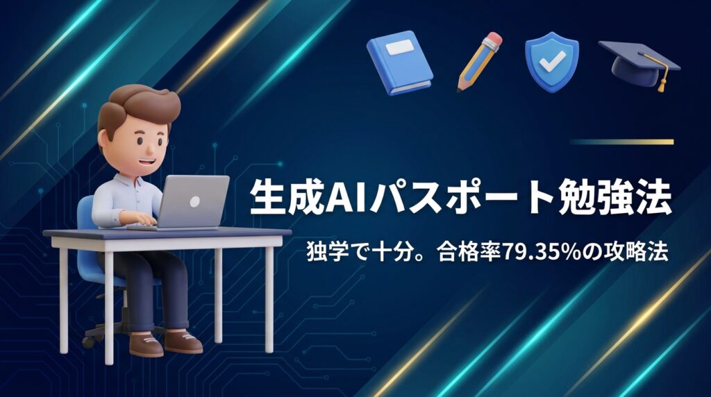生成AIパスポート勉強法｜独学で十分。合格率79.35%の攻略法【2026年最新】