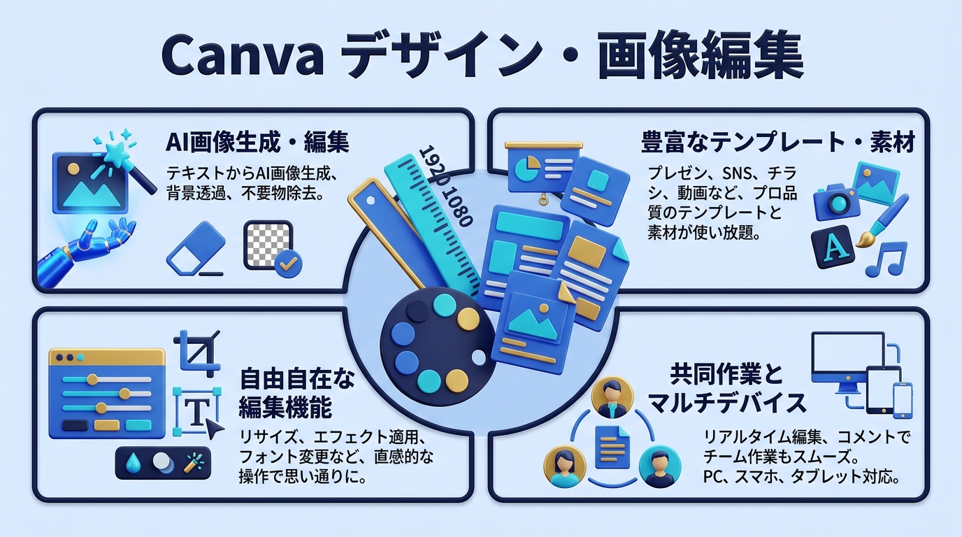 Canvaのデザイン・画像編集の図