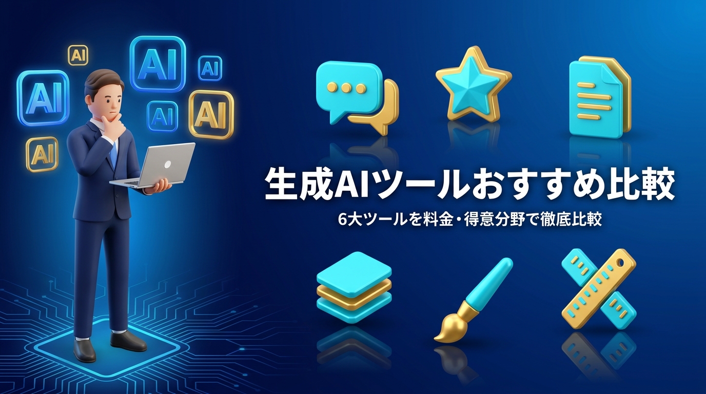 生成AIツールおすすめ比較のアイキャッチ