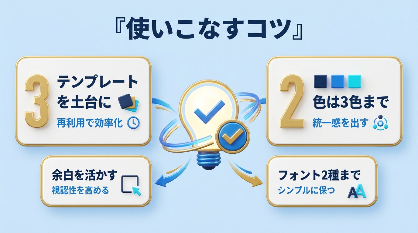 Canvaを使いこなすコツの図