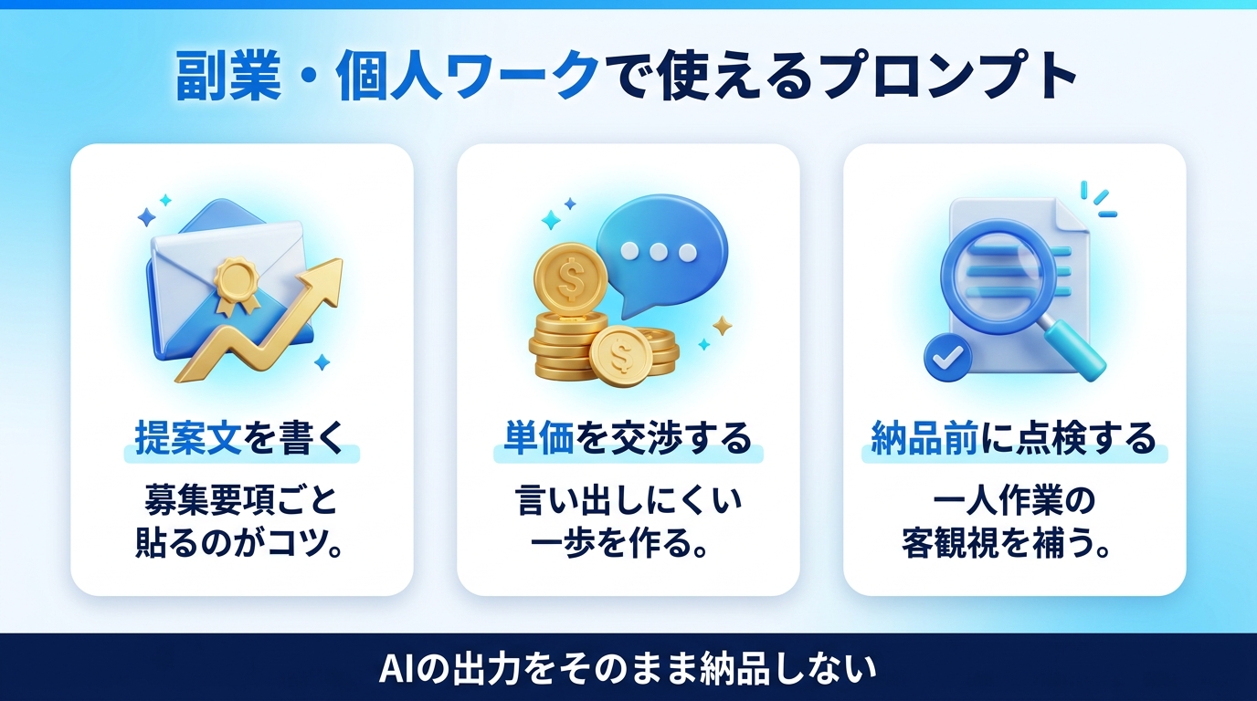 副業・個人ワーク向けChatGPTプロンプト例文の図