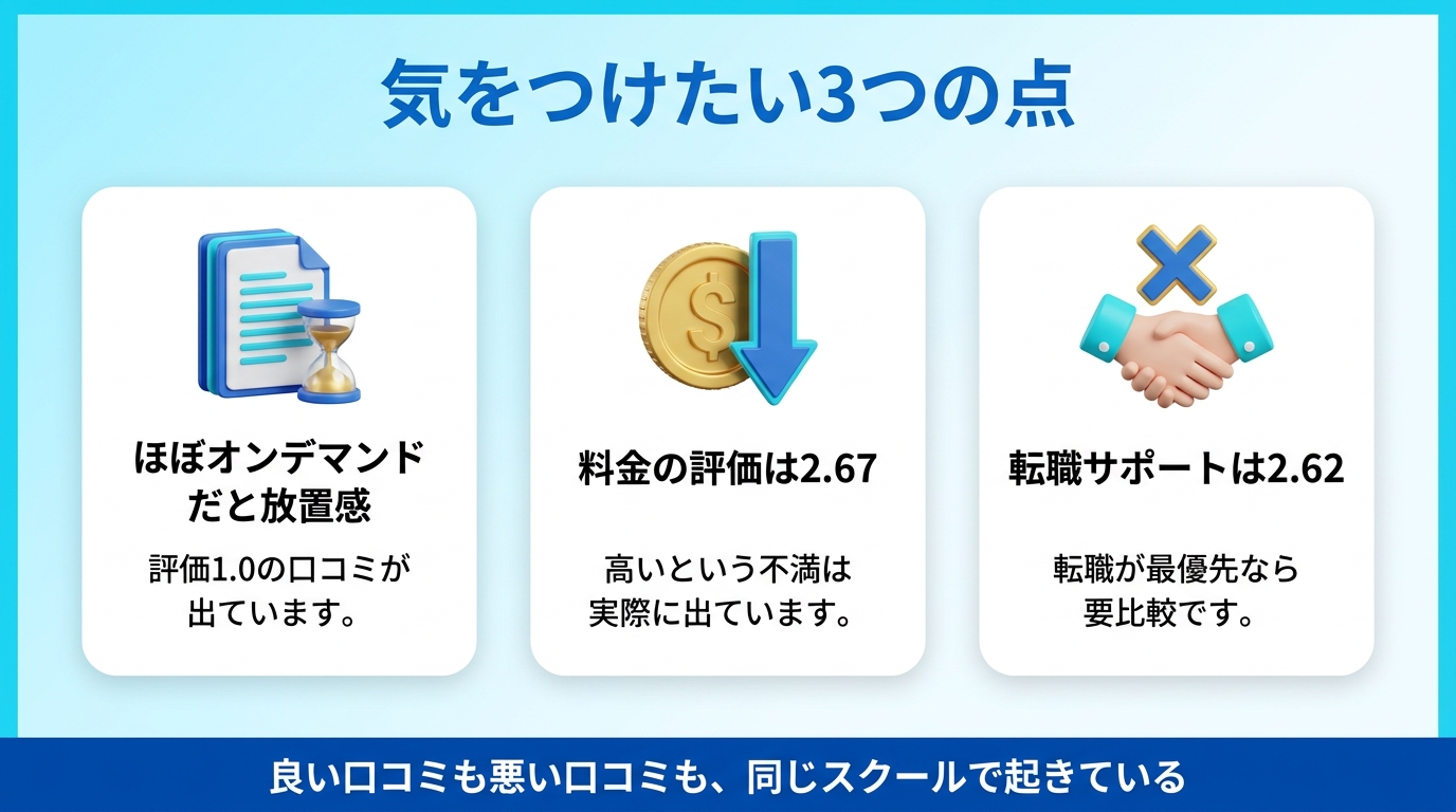 インターネットアカデミーに向いている人と向いていない人を示す図