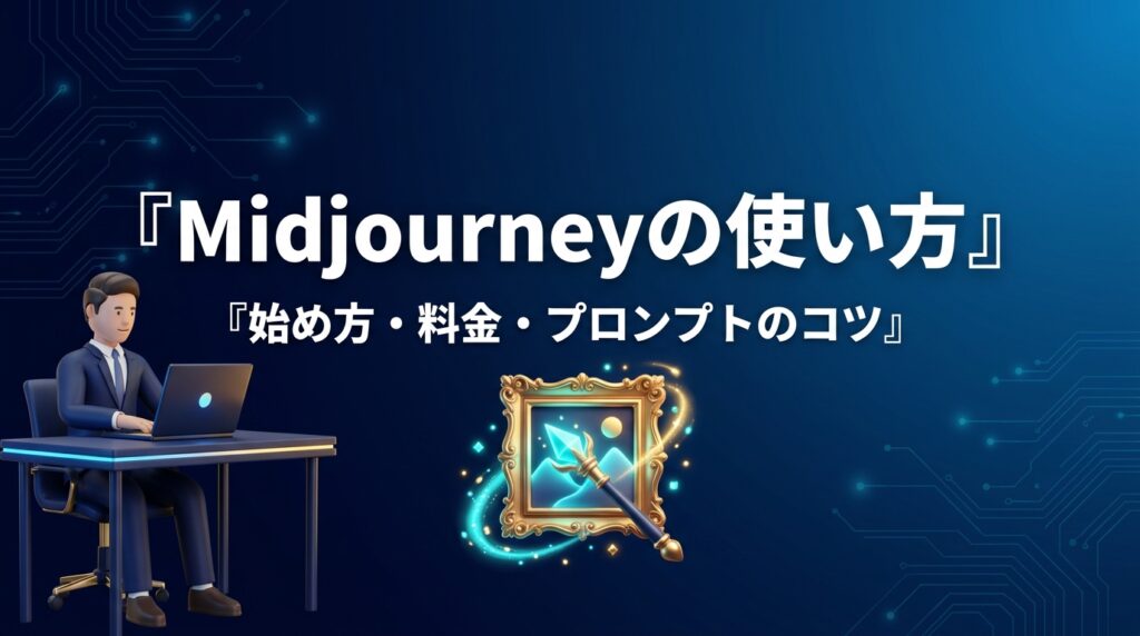Midjourneyの使い方のアイキャッチ