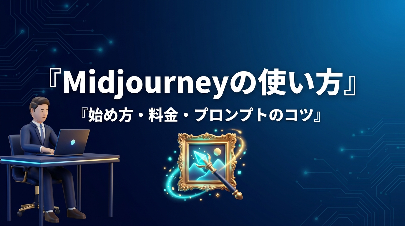 Midjourneyの使い方のアイキャッチ