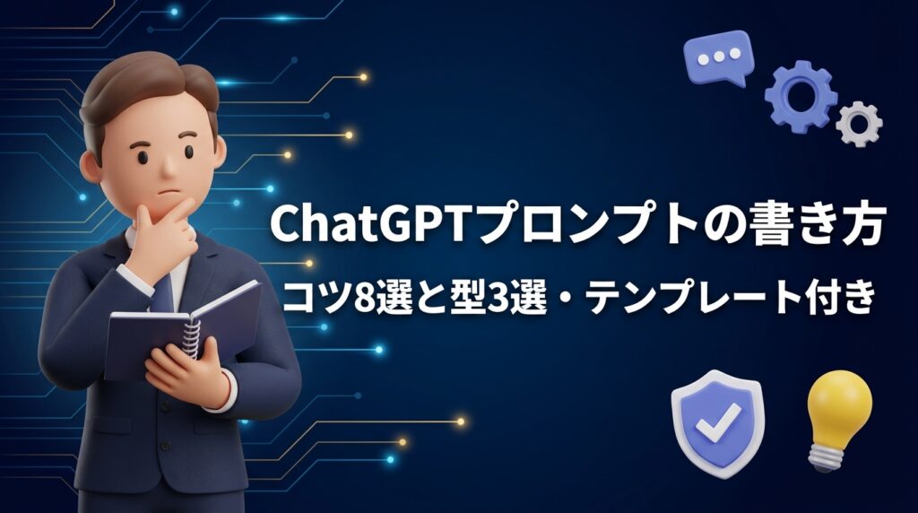 ChatGPTプロンプトの書き方｜コツ8選と型3選・テンプレート付き