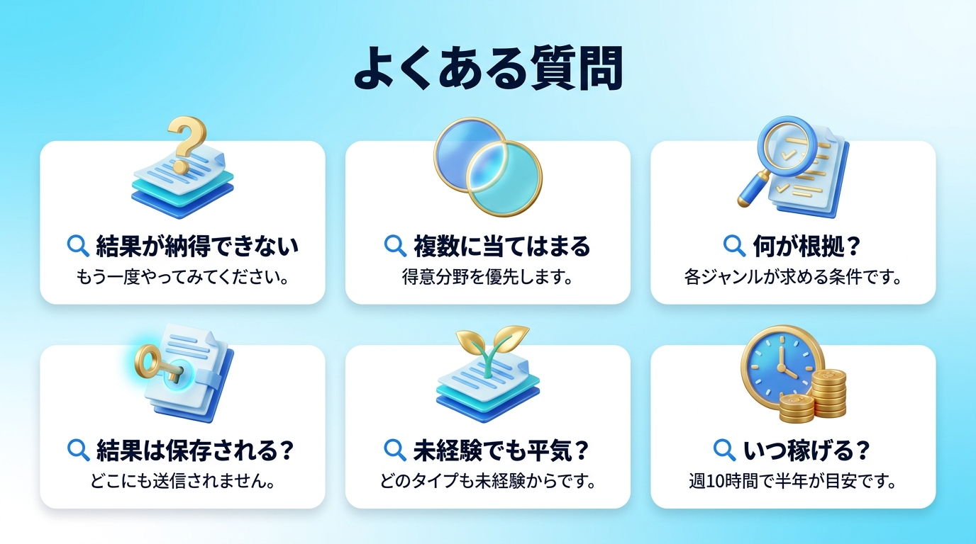 AI副業タイプ診断に関するよくある質問の図