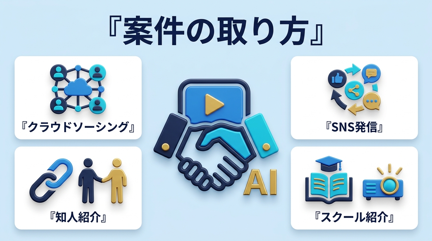 動画編集の案件の取り方の図